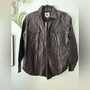 Juicy Couture juniors faux Black Shirt Jacket